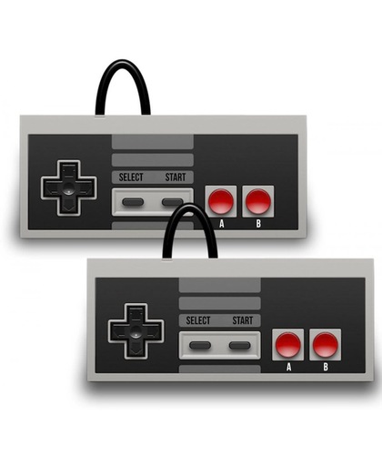 2 Controllers voor de Nintendo Mini Classic NES in het grijs (2016 model)