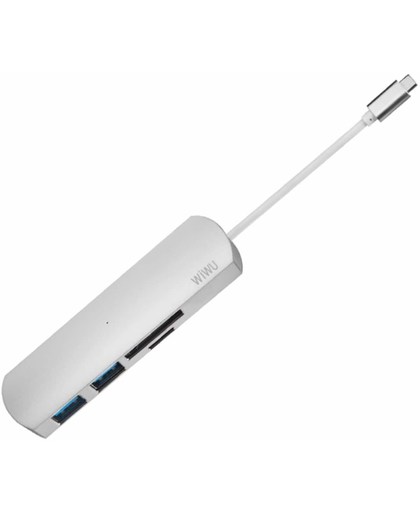 T2 Type-C tot 2 * USB 3.0 + MicroSD / SD-kaartlezer USB-hub - Ziver