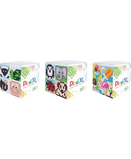 3x Pixel XL kubus, dieren, dieren, ijsjes
