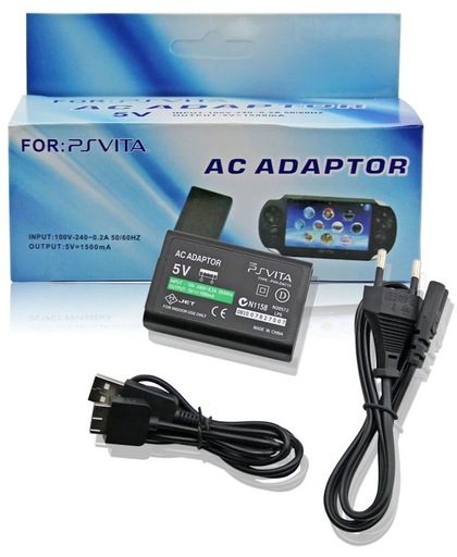 Voedings Adapter Lader Voor PSVita - 220 Volt & USB Stroom Oplader Kabel AC