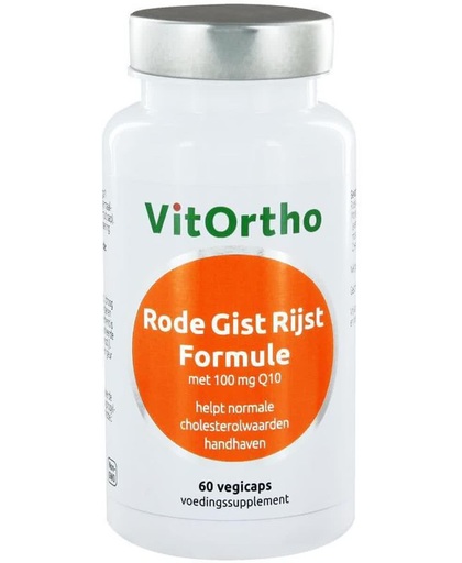 Vitortho Rode gist rijst formule 100 mg Q10 60 vcaps