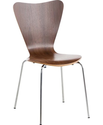 Clp Bezoekersstoel, keukenstoel, conferentiestoel CALISTO - kleur onderstel : Walnoot