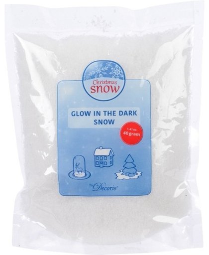 Kunst sneeuw glow in the dark 40 gram in zak