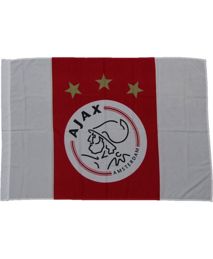 Ajax Vlag logo - 150x225 cm - Rood/Wit
