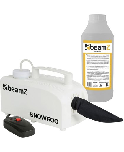 Sneeuwmachine - BeamZ SNOW600 sneeuwmachine inclusief 1 liter sneeuwvloeistof