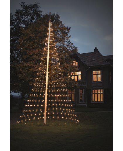 Nordik Lights - Kerstboomvorm - Vlaggenmastverlichting - 10 meter - 1000 Warmwitte LED Lampjes