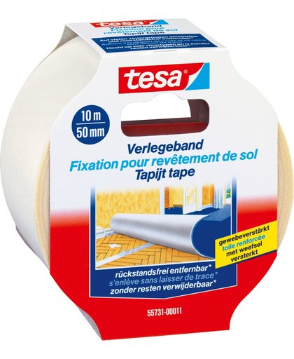 Tesa Tapijttape Dubbelzijdig - 10 m x 50 mm