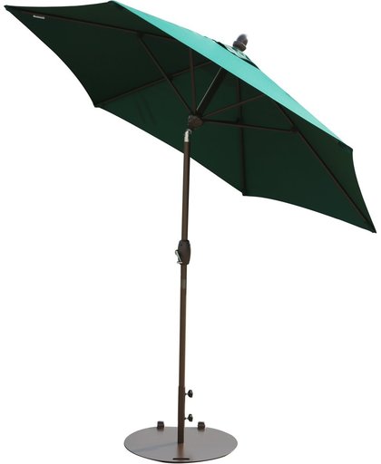 SORARA Lima Parasol – Groen - Ø 230 cm - Slinger- en Knikmechanisme – Rond - Brons Frame