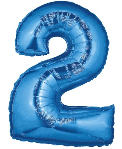 2 Jaar Folie/Helium Ballon Blauw - 102cm