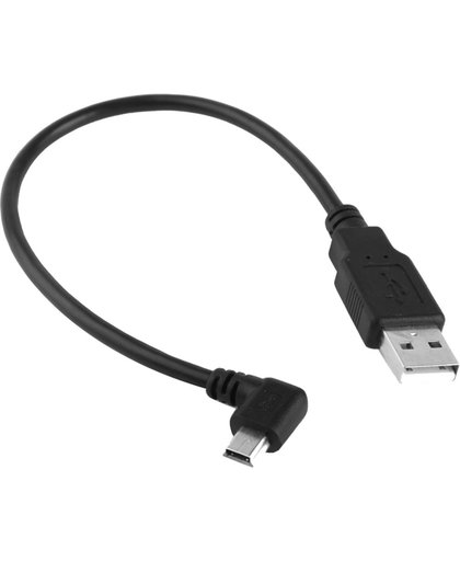 90 Graden Mini USB mannetje naar USB 2.0 mannetje Type A Adapter Kabel, Lengte: 25cm