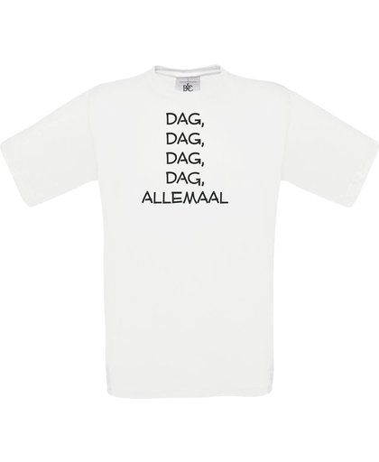 Mijncadeautje - Unisex T-shirt - Luizenmoeder - Dag, dag, dag allemaal - Wit (maat 3XL)