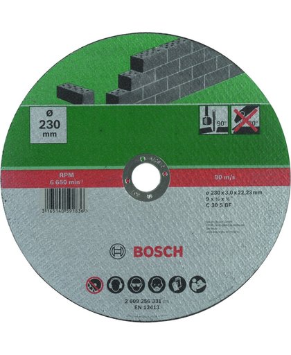 Bosch slijpschijf - Voor steen - 230 x 3 mm - recht