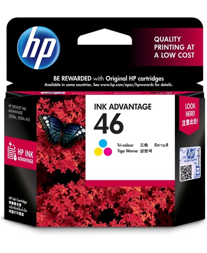 HP 46 inktcartridge Cyaan, Magenta, Geel 750 pagina's