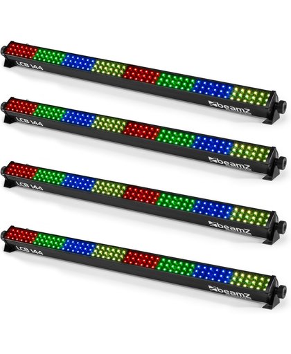 BeamZ set van 4 LCB144 LED bars met kabels