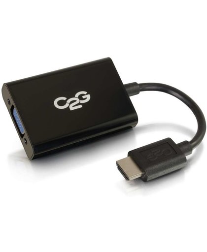 C2G 80501 video kabel adapter 0,2 m HDMI VGA (D-Sub) Zwart