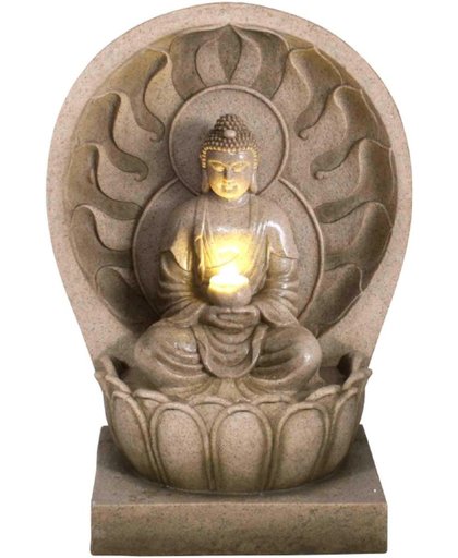 Fontein Buddha met vlam