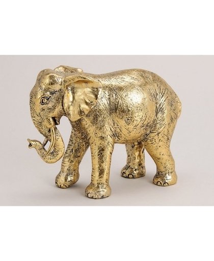 Goud olifant beeldje 23 cm