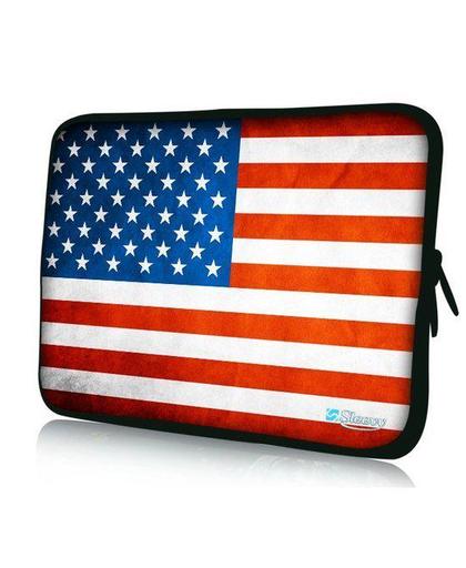 Sleevy 14 inch laptophoes USA vlag