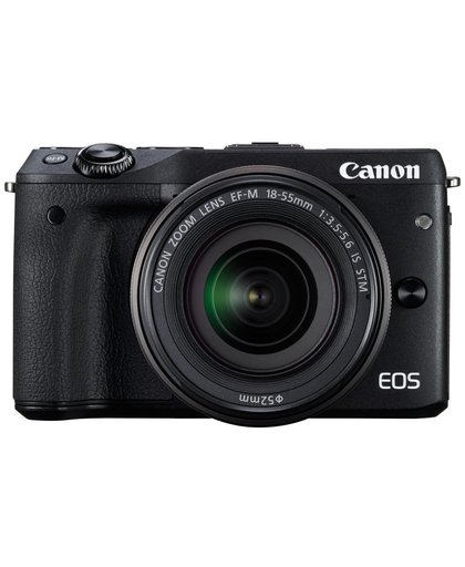 Canon EOS M3 + EF-M 18-55mm MILC 24,2 MP CMOS 6000 x 4000 Pixels Zwart