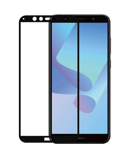 Azuri Gehard Glas Huawei Y6 (2018) Screenprotector Glas Zwart