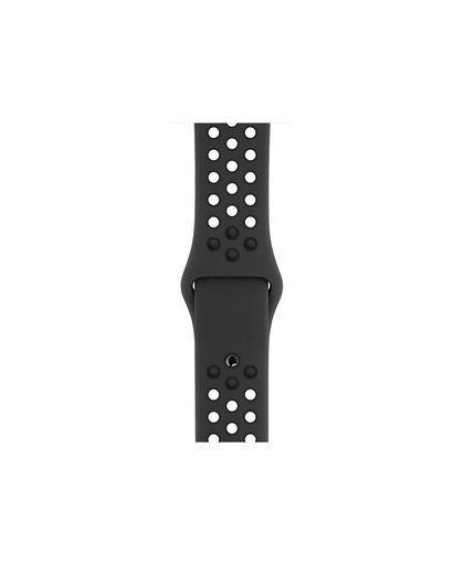 Apple Watch 44mm Siliconen Horlogeband Nike Sport Antraciet/Zwart