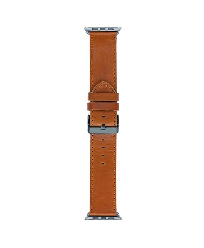 DBramante1928 Copenhagen Apple Watch 42mm Leren Horlogeband Donkerbruin/Zwart