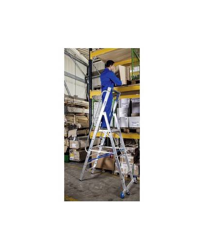 Krause 127822 Aluminium Ladder Werkhoogte (max.): 4.80 m Zilver 26 kg