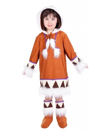 Eskimo kostuum voor meiden 7-9 jaar