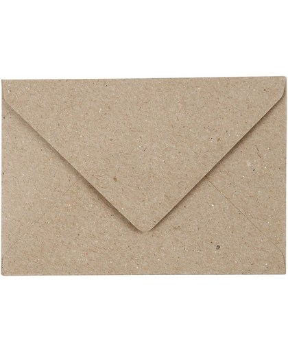 Gerecyclede Enveloppen, C7 7,8x11,5 cm, naturel, 50 stuks