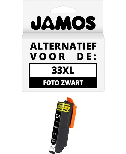 Jamos - Inktcartridge / Alternatief voor de Epson 33XL Foto Zwart (T3361)