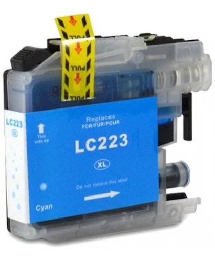Brother Huismerk LC223 WHITELABEL compatible inktpatroon cyaan 13 ml