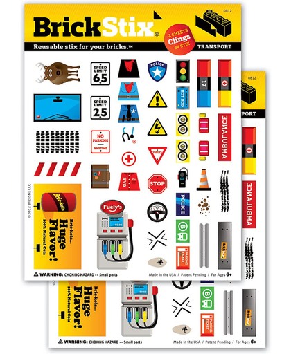 Brickstix Stix: transport 84 stickers