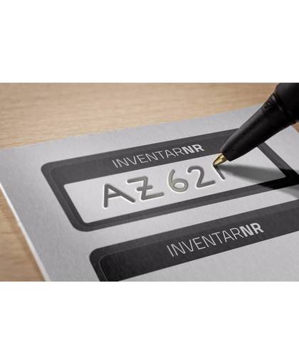 Avery-Zweckform 6920 Etiketten 50 x 20 mm Aluminiumfolie Zilver, Zwart 50 stuks Permanent Inventaris labels Handschrift