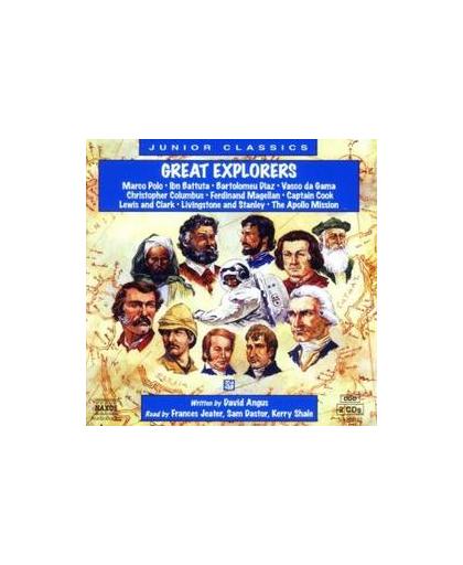 GREAT EXPLORERS BY DAVID ANGUS. Marco Polo, Ibn Battuta, Vasco Da Gama, Christopher Columbus, Ferdinand Magellan, Captain Cook, Lewis and Clark, Livingstone and Stanley, the Apollo Mission to the Moon, David Angus, CD