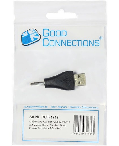 Alcasa 3.5 mm - USB A 3.5 USB A Zwart kabeladapter/verloopstukje