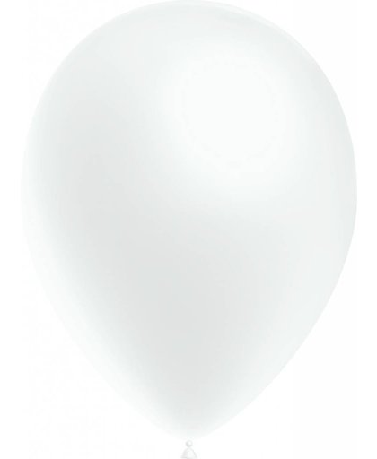 Witte Ballonnen Metallic 30cm 10 stuks