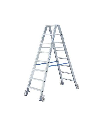 Krause 124876 Aluminium Ladder Verrijdbaar Werkhoogte (max.): 3.85 m Zilver 16.3 kg