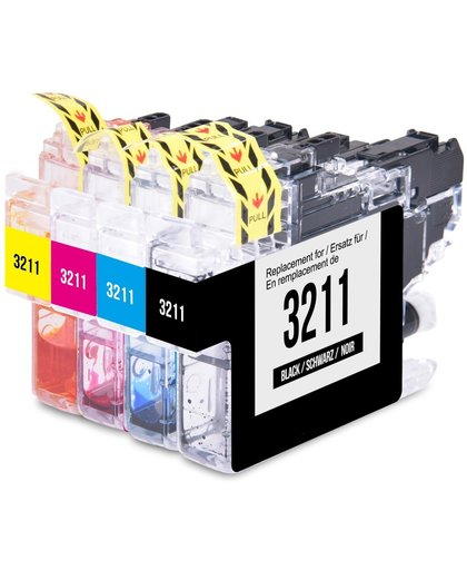 Huismerk/Compatible Brother LC-3211 Inktcartridge Multi pack (zwart en kleur)