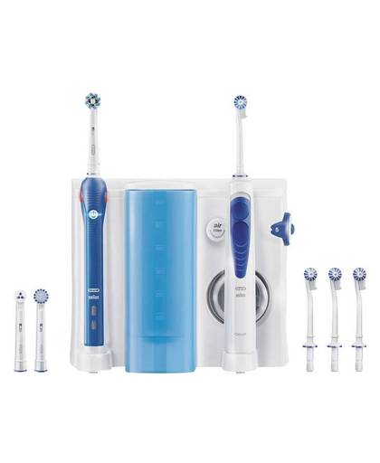 Oral-B Pro 2000 + OxyJet Mundpflege Center Elektrische tandenborstel, Monddouche Wit, Donkerblauw