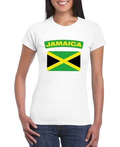 Jamaica t-shirt met Jamaicaanse vlag wit dames M