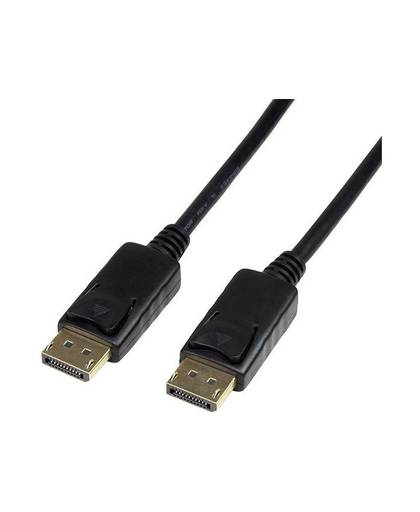 LogiLink DisplayPort Aansluitkabel [1x DisplayPort stekker - 1x DisplayPort stekker] 1 m Zwart
