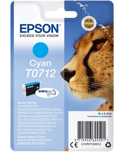 Epson T0712 inktcartridge Cyaan 5,5 ml