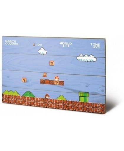 Wooden Art - Super Mario Bros (World 1-1) 59x40cm
