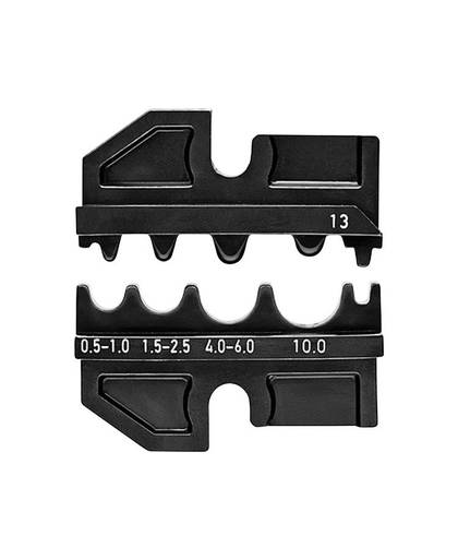 Krimpinzet OngeÃ¯soleerde knelverbinders, OngeÃ¯soleerde doorverbinders, OngeÃ¯soleerde presverbinders 0.5 tot 10 mmÂ² Knipex 97 49 14 Geschikt voor merk Knipex 97