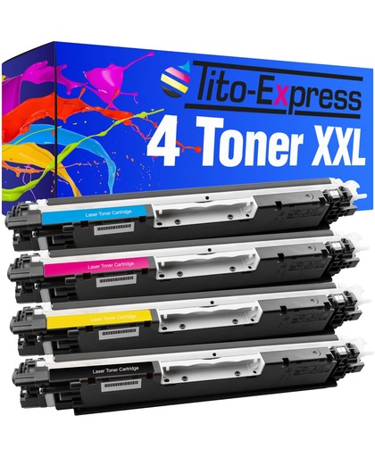 Tito-Express PlatinumSerie PlatinumSerie® 4 Toner XXL compatible voorHP CF350A - CF353A Black cyan Magenta Yellow HP Color Laserjet Pro: MFP M 170 Series MFP M 176 N MFP M 177 FW