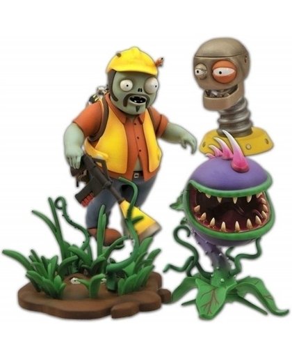 Plants vs Zombies Action Figures: Engineer Zombie & Chomper
