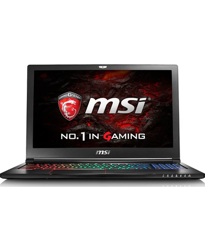 MSI Gaming GS63VR 7RF(Stealth Pro 4K)-217BE Zwart Notebook 39,6 cm (15.6") 3840 x 2160 Pixels 2,8 GHz Zevende generatie Intel® Core™ i7 i7-7700HQ