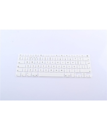 Xssive Toetsenbord cover voor MacBook 12 inch Retina - siliconen -  wit - NL indeling