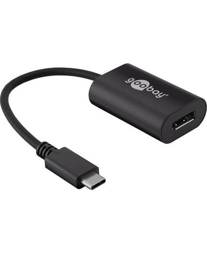 Adapter USB / DisplayPort [1x USB-C stekker - 1x DisplayPort bus] Zwart Goobay