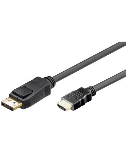 Goobay DisplayPort / HDMI Aansluitkabel [1x DisplayPort stekker - 1x HDMI-stekker] 3 m Zwart